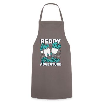Ready For The Denture Adventure Dental Lab - Cooking Apron - grey - Front - AI Model Male 185 dark (185cm)