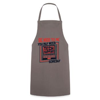 You May Need Tech Support Someday Computer Scientist - Cooking Apron - grey - Front - AI Model Male 185 dark (185cm)