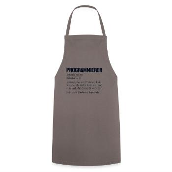 Programmierer Definition Developer Coder - Kochschürze - Grau - Vorne - AI Model Male 185 dark (185cm)