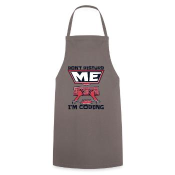 Ne me dérangez pas, je code un codeur développeur - Tablier de cuisine - gris - Devant - AI Model Male 185 dark (185cm)