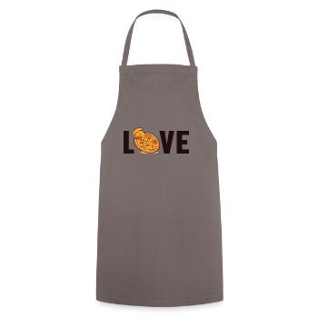 Pizza Love Plateau à pizza Four à pizza Pizza Pizza Maker - Tablier de cuisine - gris - Devant - AI Model Male 185 dark (185cm)