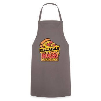 Pizzaiolo Hair Don't Care Pizzaofen Pizza - Kochschürze - Grau - Vorne - AI Model Male 185 dark (185cm)
