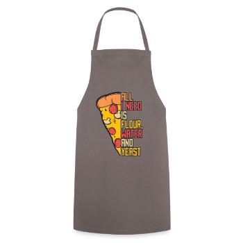 Alls I Need Is Flour Water And Yeast Pizzablech - Kochschürze - Grau - Vorne - AI Model Male 185 dark (185cm)