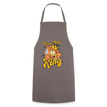 Pizza Maker King Pizza Pizza Tray Pizza Oven - Cooking Apron - grey - Front - AI Model Male 185 dark (185cm)