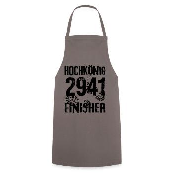 Hochkönig 2941 Finisher Mountains Hiking Salzburg - Cooking Apron - grey - Front - AI Model Male 185 dark (185cm)