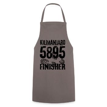 Kilimanjaro Finisher Mountaineering in Tanzania Kenya - Cooking Apron - grey - Front - AI Model Male 185 dark (185cm)