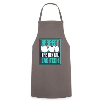 Respect Dental Technical Assistant Dental Laboratory - Cooking Apron - grey - Front - AI Model Male 185 dark (185cm)