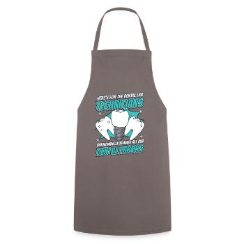 Toutes nos erreurs dentaires Laboratoire dentaire Laboratoire dentaire - Tablier de cuisine - gris - Devant - AI Model Male 185 dark (185cm)