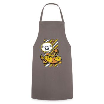I'd Squeeze That Python Snake Banana Ball - Cooking Apron - grey - Front - AI Model Male 185 dark (185cm)