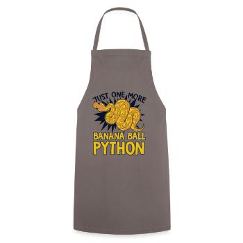 Just One More Snake Python Banana Ball Python - Cooking Apron - grey - Front - AI Model Male 185 dark (185cm)