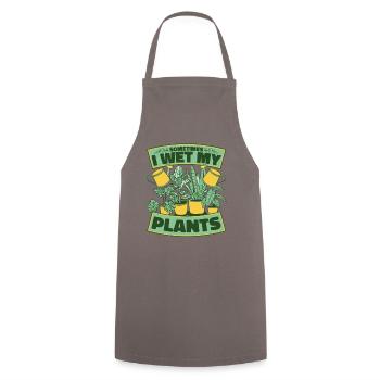 Parfois, je mouille mes plantes horticole Jardin de jardins familiaux - Tablier de cuisine - gris - Devant - AI Model Male 185 dark (185cm)