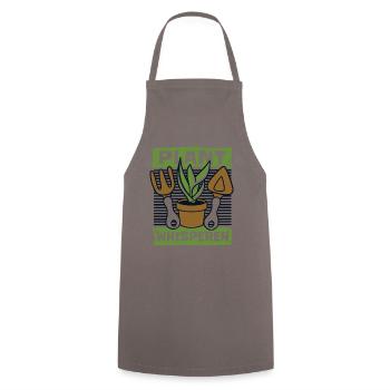 Plant Whisperer allotment garden allotment garden - Cooking Apron - grey - Front - AI Model Male 185 dark (185cm)