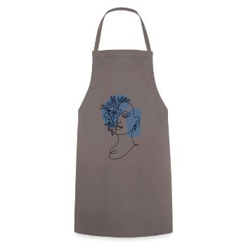 Lineart allotment garden allotment garden horticulture - Cooking Apron - grey - Front - AI Model Male 185 dark (185cm)