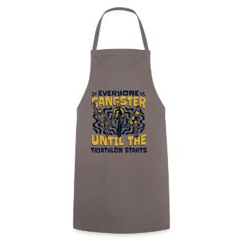 Tout le monde gangster jusqu’au début de la formation Profi - Tablier de cuisine - gris - Devant - AI Model Male 185 dark (185cm)