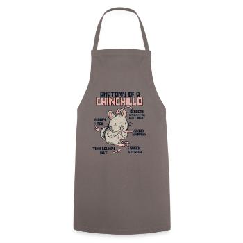 Anatomy Of A Chinchilla Long Tail Long Hair - Cooking Apron - grey - Front - AI Model Male 185 dark (185cm)
