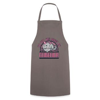I'll Tell You About My Chinchilla Long - Cooking Apron - grey - Front - AI Model Male 185 dark (185cm)