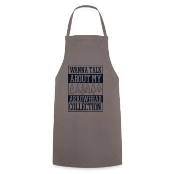 want to Talk About My Arrowhead Collection - Cooking Apron - grey - Front - AI Model Male 185 dark (185cm)