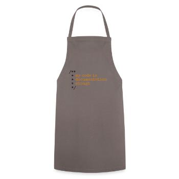 My Code Is Documentation Enough Developer - Cooking Apron - grey - Front - AI Model Male 185 dark (185cm)