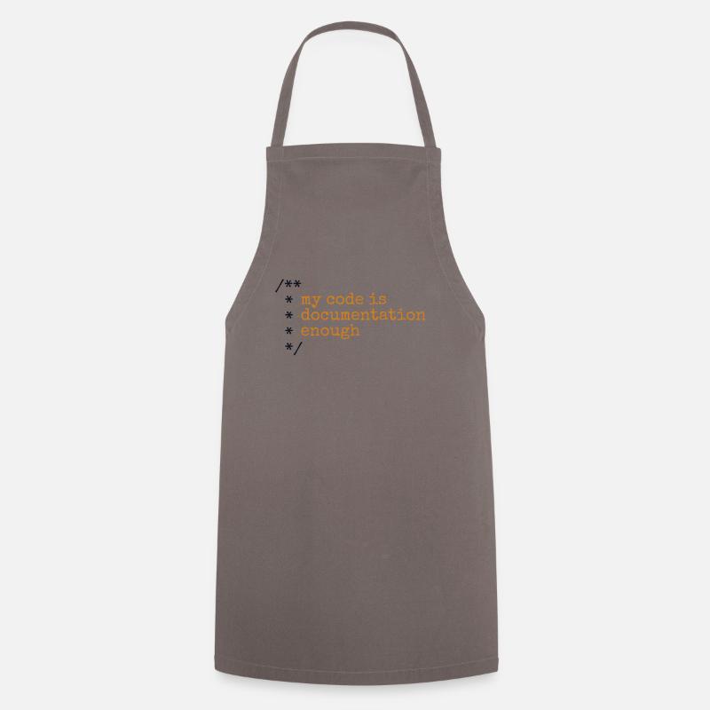 Mon code est assez documenté développeur - Tablier de cuisine - gris