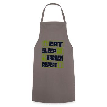 Eat Sleep Garden Repeat Allotment Garden Horticulture - Cooking Apron - grey - Front - AI Model Male 185 dark (185cm)