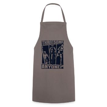 Threesome Anyone Triathlete Training Triathlon Bike - Cooking Apron - grey - Front - AI Model Male 185 dark (185cm)