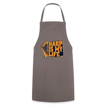 Harpe Is My Life Harpe de concert Harpe Harpe Musique Harpe - Tablier de cuisine - gris - Devant - AI Model Male 185 dark (185cm)