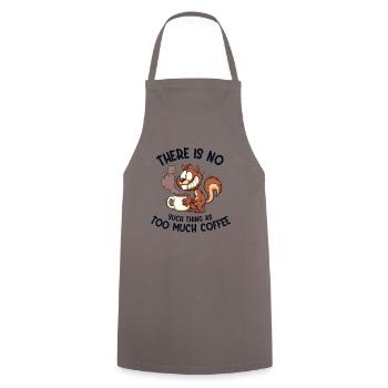 Trop de café Écureuil gris Écureuil Écureuil Écureuil - Tablier de cuisine - gris - Devant - AI Model Male 185 dark (185cm)