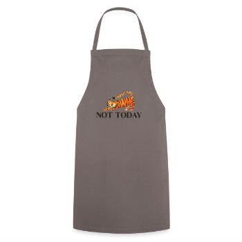 Not Today Big Cat King Tiger Wildcat - Cooking Apron - grey - Front - AI Model Male 185 dark (185cm)