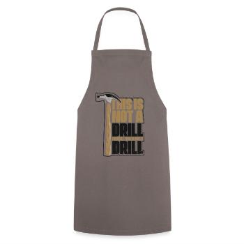 Ceci n’est pas un technicien en bois de charpentier de forage - Tablier de cuisine - gris - Devant - AI Model Male 185 dark (185cm)