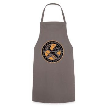 I'm A Carpenter What's Your Superpower Schreiner - Kochschürze - Grau - Vorne - AI Model Male 185 dark (185cm)