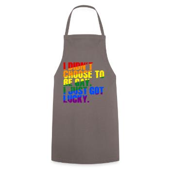 Gay Humor Gay Saying Funny Rainbow Flag - Cooking Apron - grey - Front - AI Model Male 185 dark (185cm)