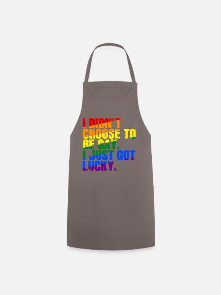 Gay Humor Schwulen Spruch Lustig Regenbogen Fahne - Kochschürze - Grau
