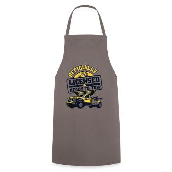 Officially Licensed Ready To Tow Tow Tow Truck - Cooking Apron - grey - Front - AI Model Male 185 dark (185cm)