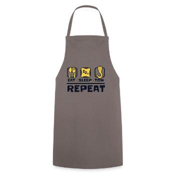 Eat Sleep Tow Repeat Abschleppdienst Fahrer - Kochschürze - Grau - Vorne - AI Model Male 185 dark (185cm)