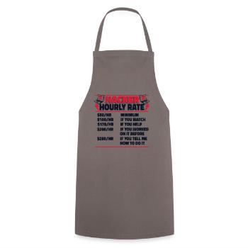 Hacker Horaire Sniffer Social Engineering - Tablier de cuisine - gris - Devant - AI Model Male 185 dark (185cm)
