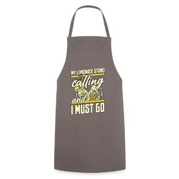 Mon stand de limonade s’appelle Limonadenboss - Tablier de cuisine - gris - Devant - AI Model Male 185 dark (185cm)