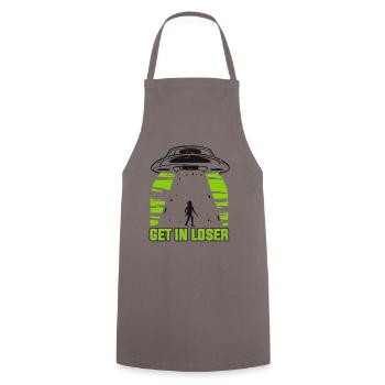 Get In Loser Conspiracy Außerirdischer Ufo Alien - Cooking Apron - grey - Front - AI Model Male 185 dark (185cm)