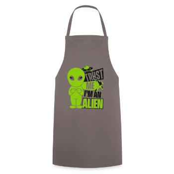 Croyez-moi, je suis une conspiration extraterrestre d’ovnis - Tablier de cuisine - gris - Devant - AI Model Male 185 dark (185cm)