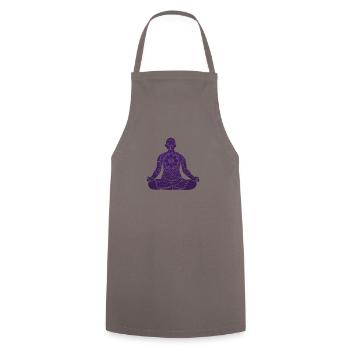 Kundalini Ashtanga Hatha Asanas Professeur de yoga Yoga - Tablier de cuisine - gris - Devant - AI Model Male 185 dark (185cm)