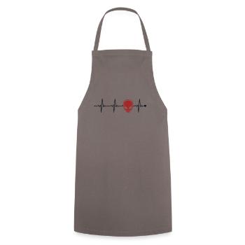 Alien Heartbeat Conspiracy Außerirdischer Ufo - Cooking Apron - grey - Front - AI Model Male 185 dark (185cm)