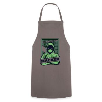 Je suis un hacker éthique Ingénierie sociale Hameçonnage - Tablier de cuisine - gris - Devant - AI Model Male 185 dark (185cm)