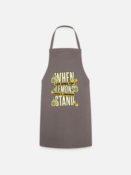 When Life Gives You Lemons Open Lemonade Stand - Kochschürze - Grau