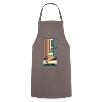 Life Would Be Boring Without The Wind Surfer - Cooking Apron - grey - Front - AI Model Male 185 dark (185cm)