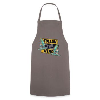 Follow The Wind Water Sports Surfers Surfers - Cooking Apron - grey - Front - AI Model Male 185 dark (185cm)
