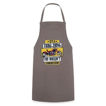 It's A Trike Thing Threewheeler Trikebike Triker - Cooking Apron - grey - Front - AI Model Male 185 dark (185cm)