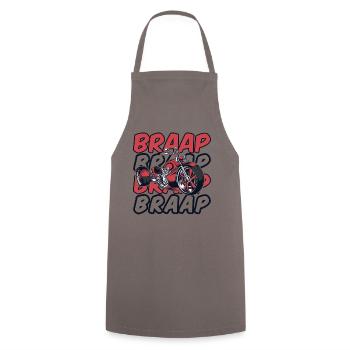 Braap Tricycle Motorcycle Threewheeler Trikebike - Cooking Apron - grey - Front - AI Model Male 185 dark (185cm)