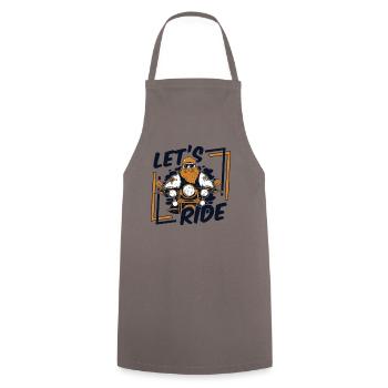 Let's Ride Trikebike Tricycle Motorcycle - Cooking Apron - grey - Front - AI Model Male 185 dark (185cm)