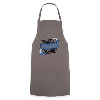 Équipe d'observation des baleines Béluga bleu Cétacé Baleine - Tablier de cuisine - gris - Devant - AI Model Male 185 dark (185cm)