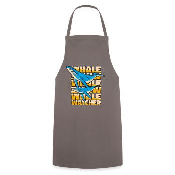 Whale Watcher Béluga bleu Cetacea Cachalot Whale - Tablier de cuisine - gris - Devant - AI Model Male 185 dark (185cm)