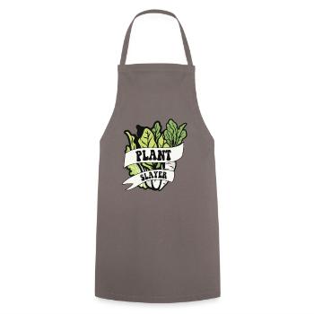 Plant Slayer Vegan Vegans Vegans Végétalisme à base de plantes - Tablier de cuisine - gris - Devant - AI Model Male 185 dark (185cm)